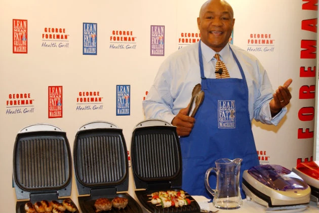 George Foreman hawking his grills.